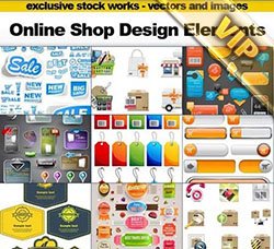 标签按钮：Online Shop Design Elements